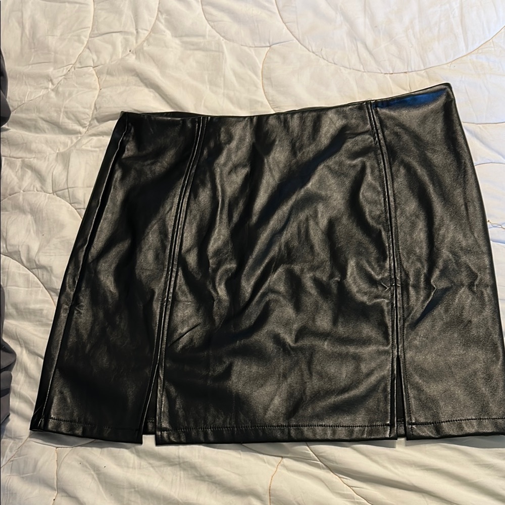 Black Leather Skirt